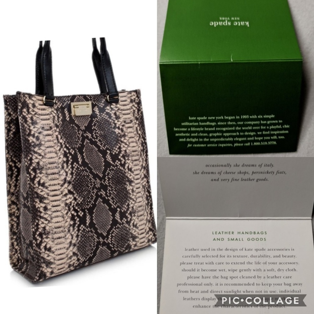 Kate Spade Millenium Park Pacey Python Tote - image 7